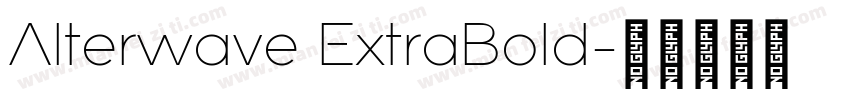 Alterwave ExtraBold字体转换